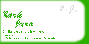 mark jaro business card