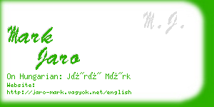mark jaro business card